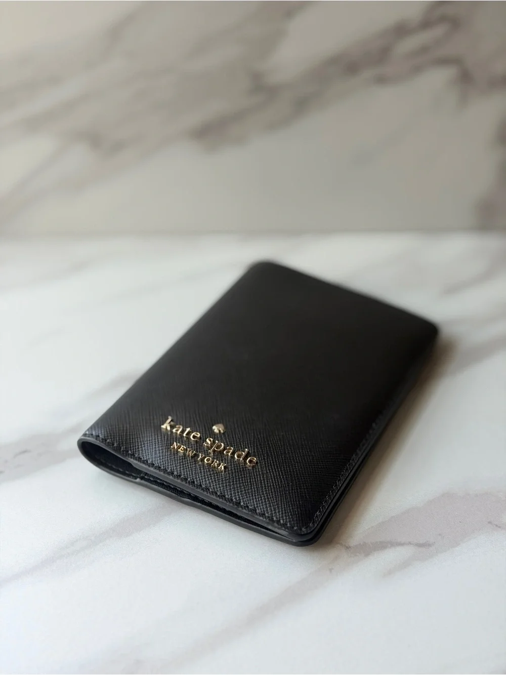 Kate Spade New York Black Leather Passport Holder